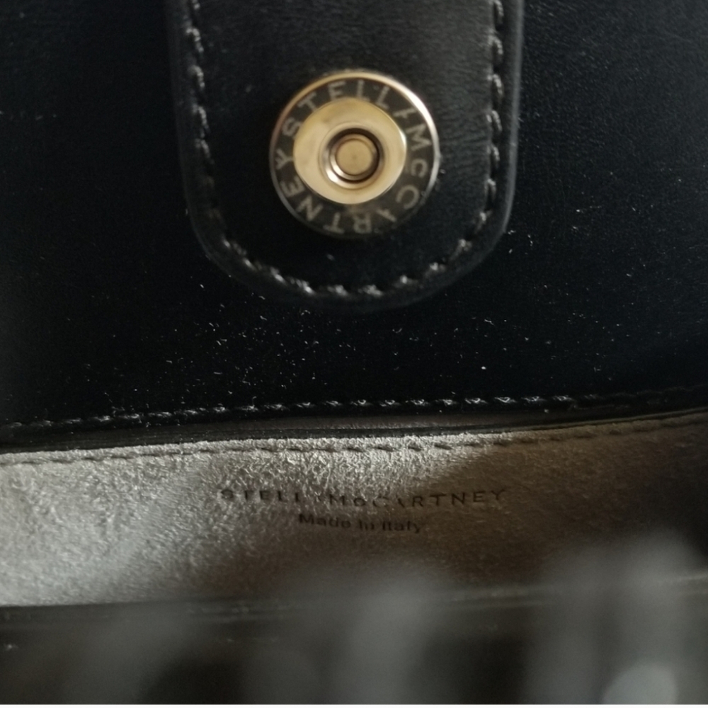 Stella McCartney Falabella Small Crossbody Bag Black Silver - Picture 10 of 10